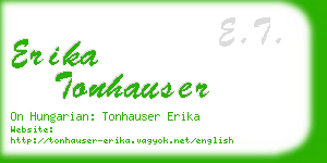 erika tonhauser business card